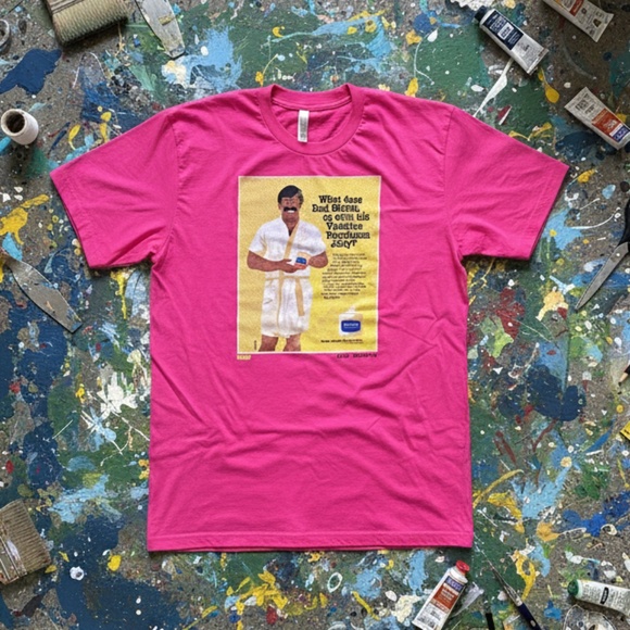 American Apparel Vaseline Rod Marsh Graphic Tee Pink Regular - Picture 1 of 9